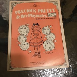 Vintage Precious Pretty Paper Dolls 1977 Uncut